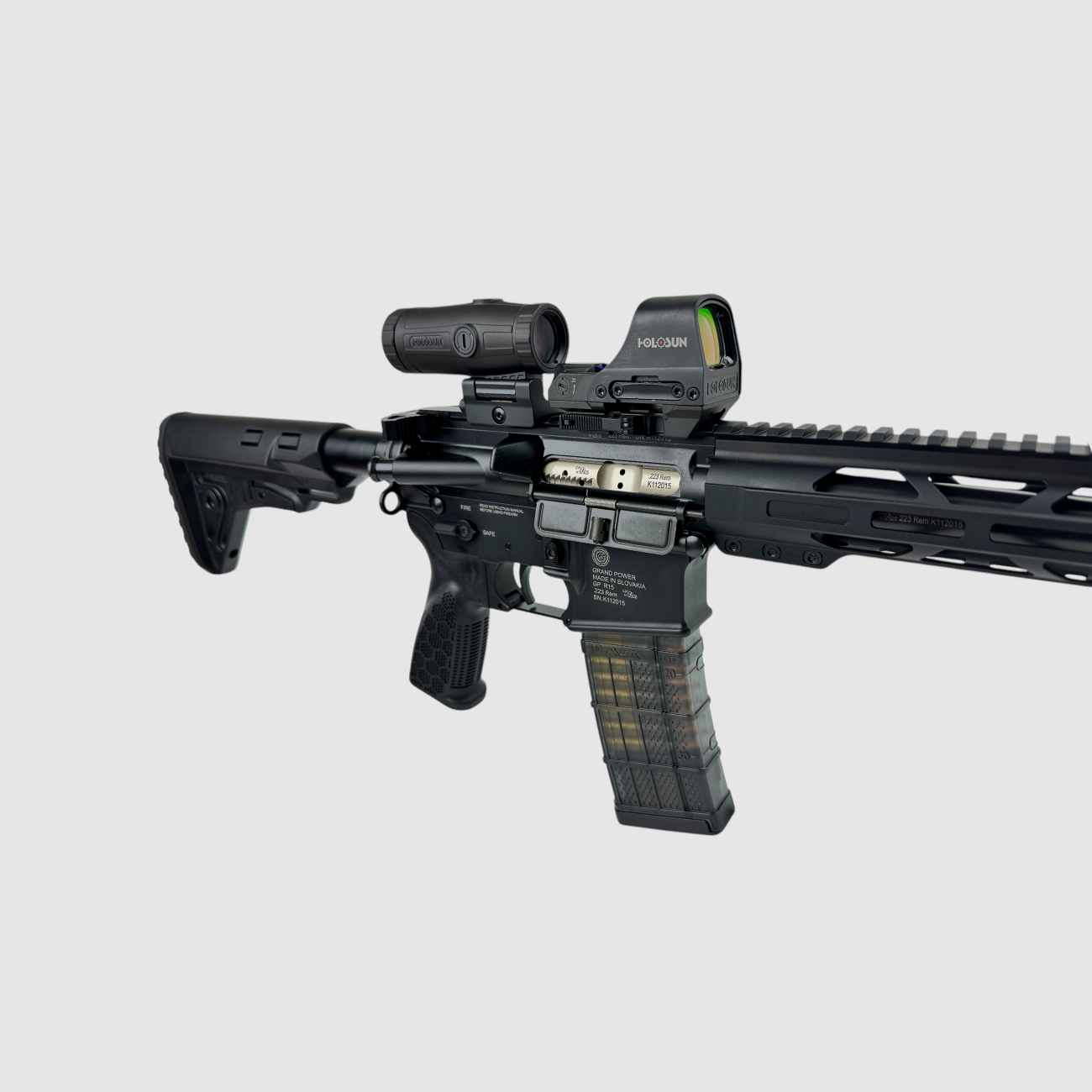 Set offer !! Grand Power GP R15 14.5'' cal. .223 Rem/5.56 Nato with Holosun HS510C combo with HM3X magnifier 3x, image 4 of 5