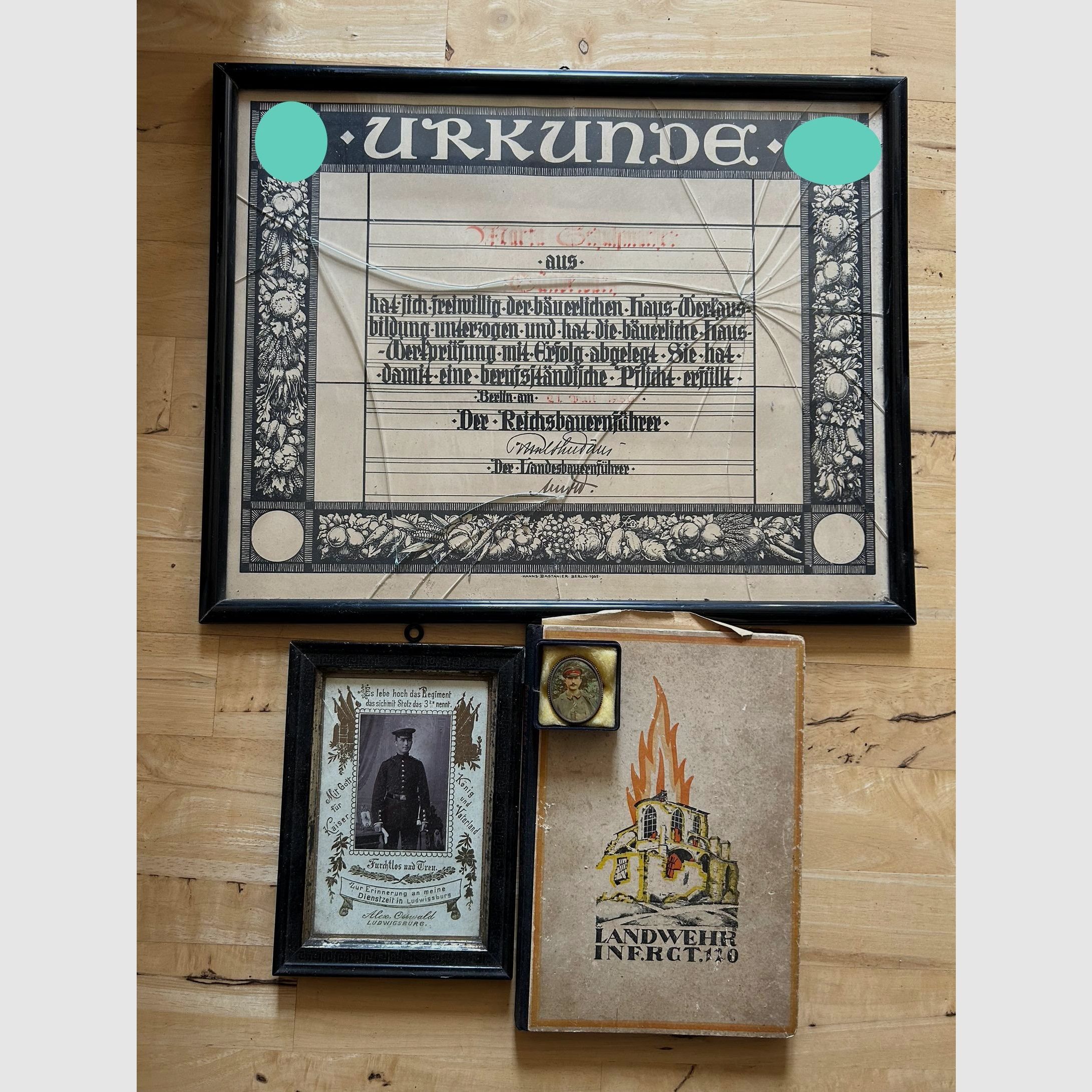 Convolut Première Guerre mondiale | Certificat | Image | Épinglette | Première Guerre mondiale | Seconde Guerre mondiale