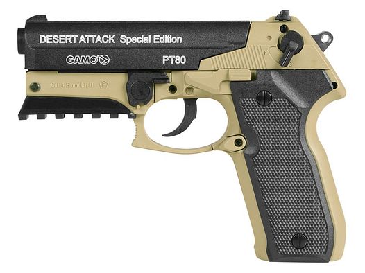 Gamo PT80 Desert Attack CO2 Pistole 4,5 mm Diabolo