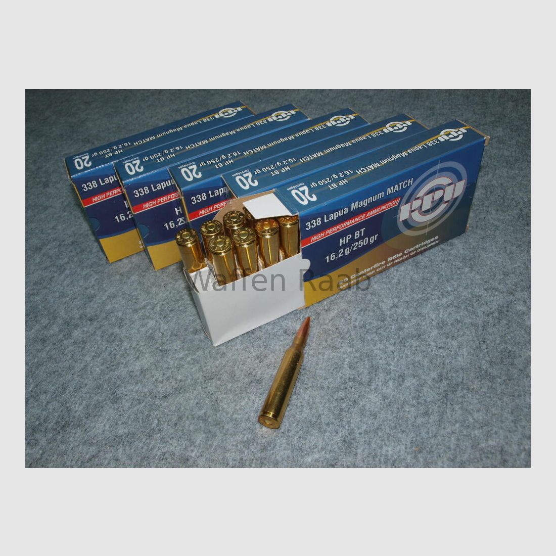 PPU 338 Lapua Magnum Match	 PPU 338 Lapua Magnum Match  HP BT 250grs.