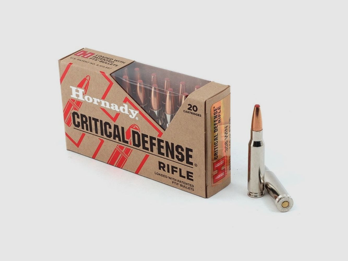 308 Winchester Hornady CRITICAL DEFENSE® 155 gr FTX® VE20