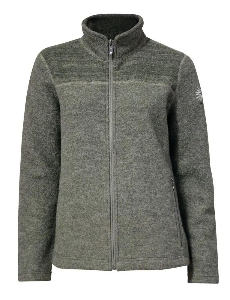 Ivanhoe Women's Wool Jacket Beata with Stand-Up Collar (green)