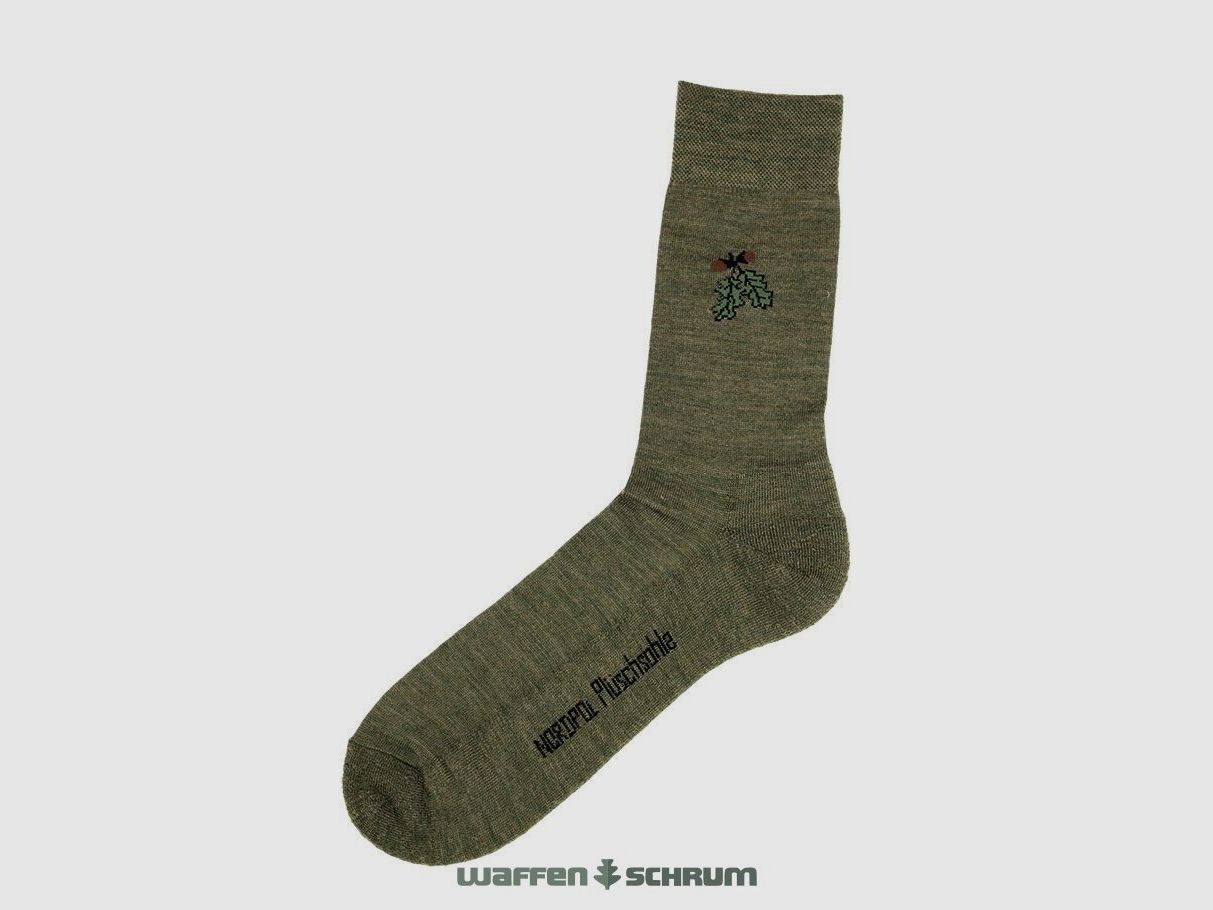 AKAH Socke mit Eichenlaub Grün