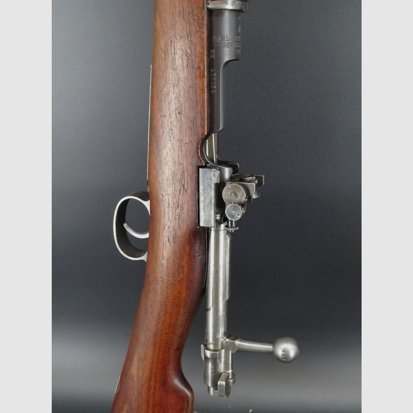 Carl Gustafs Stad Zweedse Mauser M96 kaliber 6,5x55 BJ 1917 met diopter M96 met originele diopter