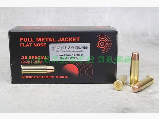 Geco .38 Special VM-FK 158gr. 10,2g 50 piezas precios por cantidad
