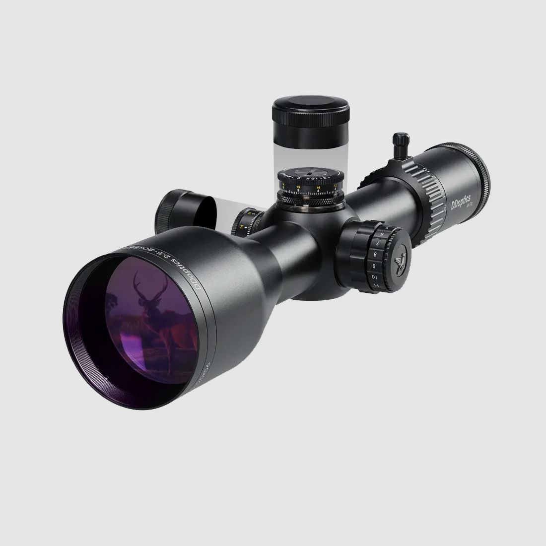 DDoptics Zielfernrohr | Nighteagle V8 2,5-20x56 NFX | Supershort | A4N | MRAD