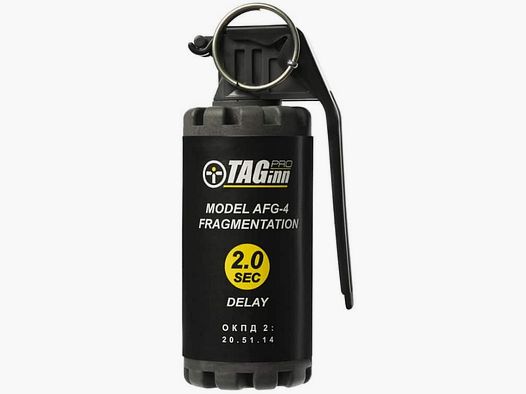 Taginn AFG-4 Mini Airsoft Splittergranate mit Kipphebel (schwarz/gelb)