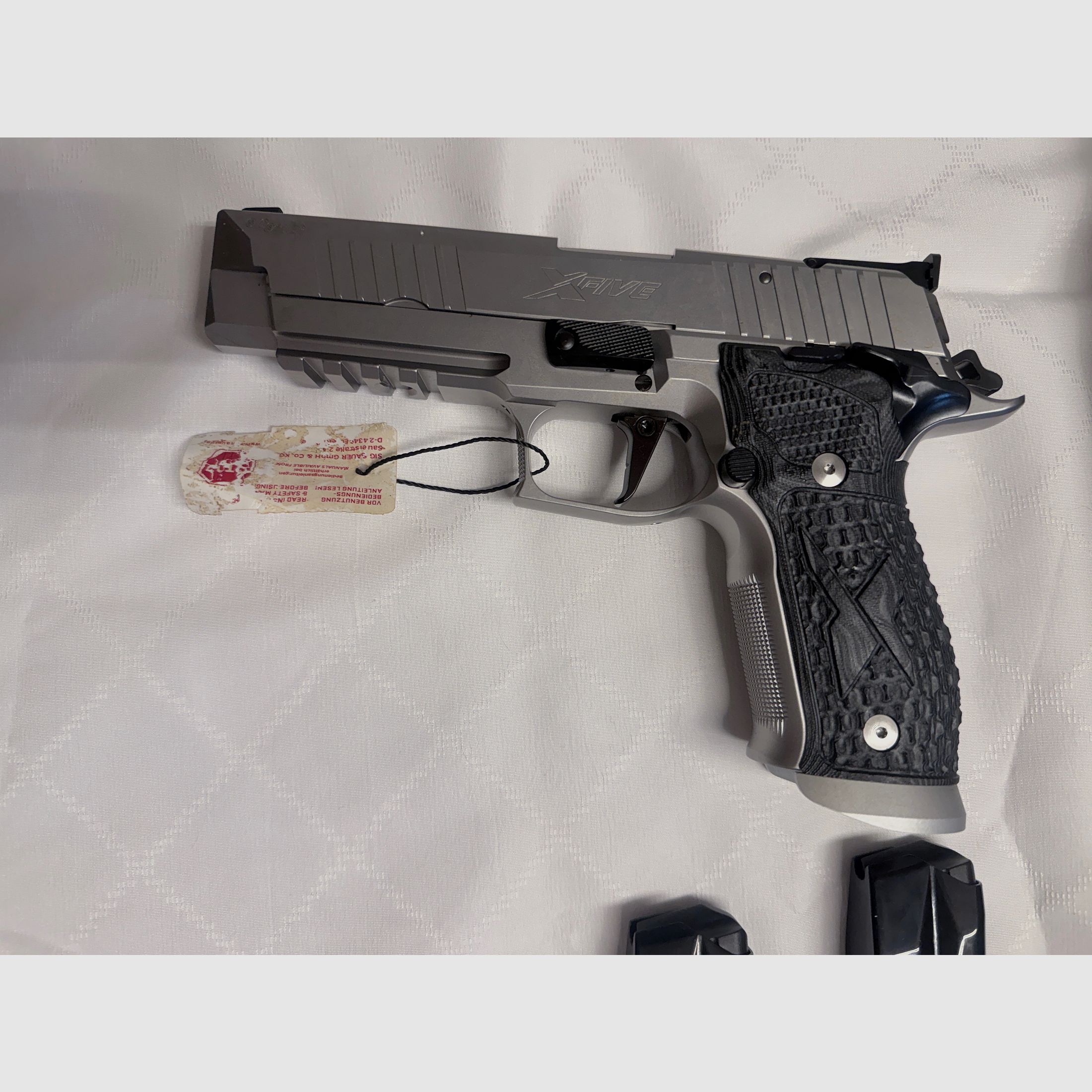 SIG Sauer P226 X-Five Supermatch SAO 9×19 – unused – Made in Germany (Eckernförde) + 1000 rounds GECO Hexagon