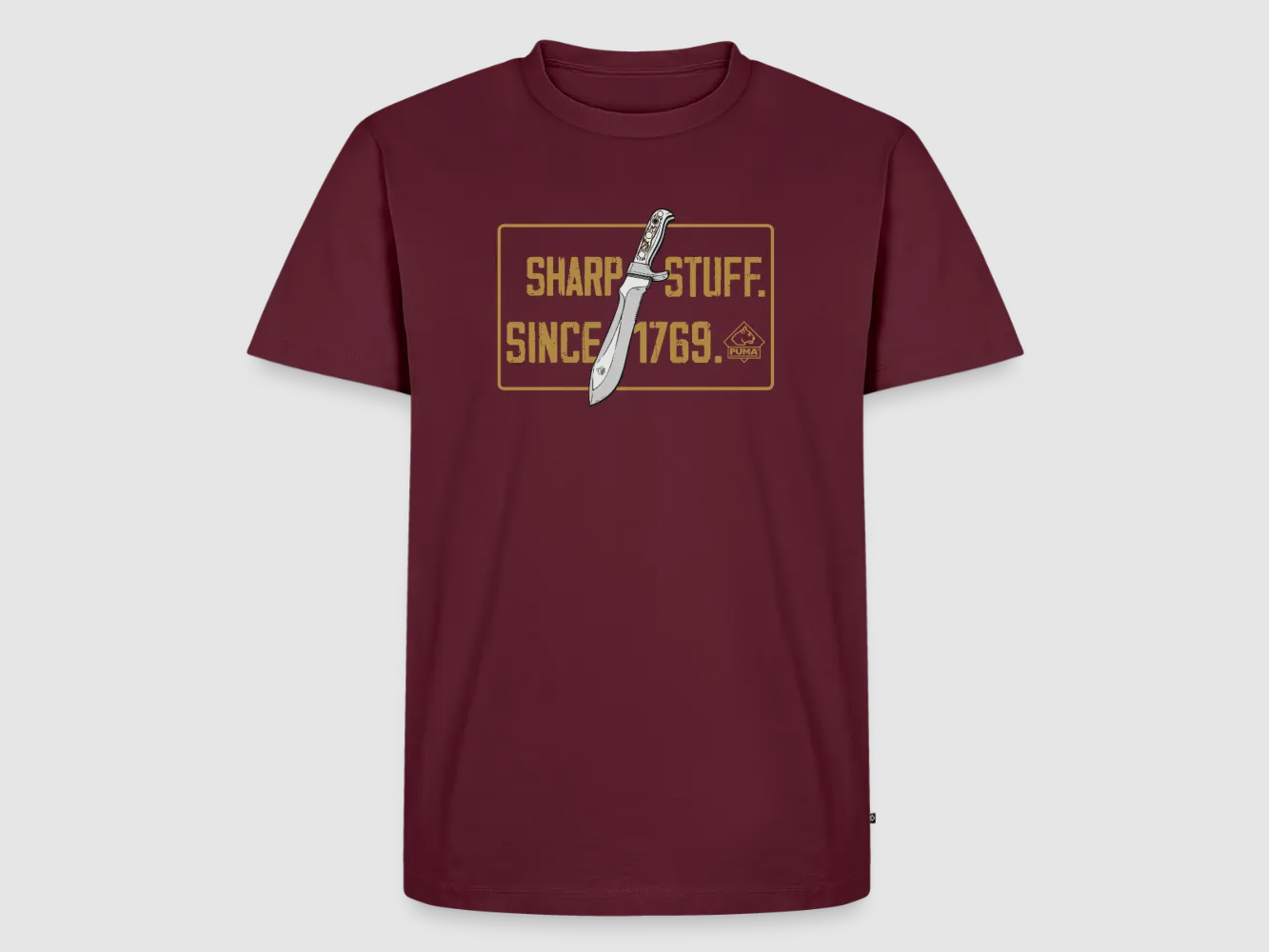 T-shirt Premium pour homme PUMA "Sharp stuff since 1769 Gold"