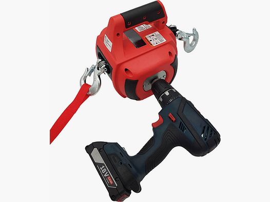 Winch for cordless screwdriver