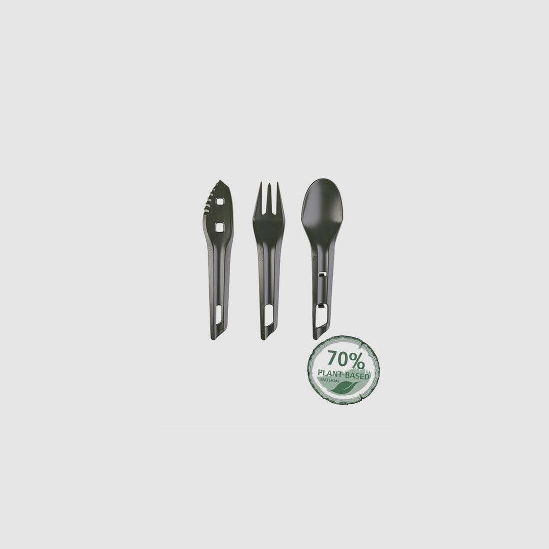 The Ocys™ Outdoor Besteck-Set Wildo® Oliv 3tlg. aus 70% pflanzlichem Material