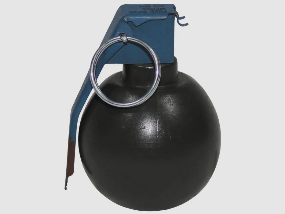 Grenade, "M 67", olive, wood, decoration