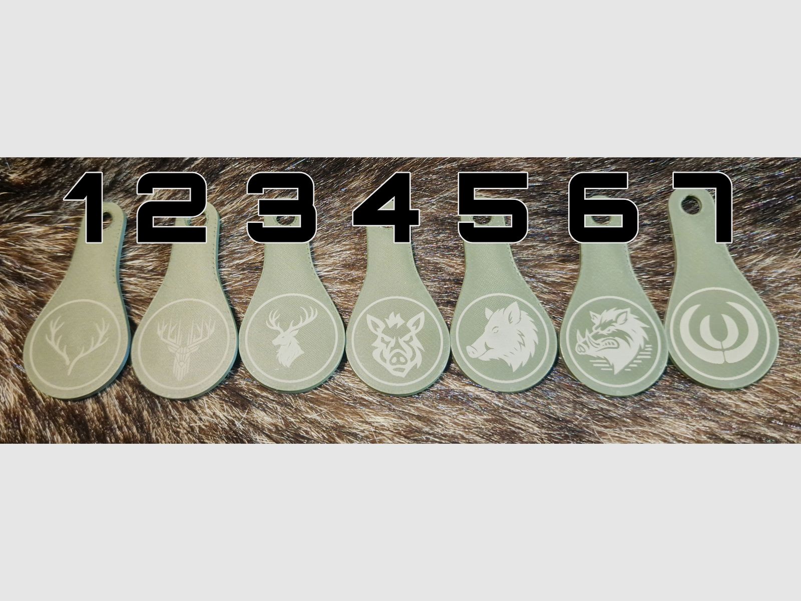 Einkaufswagenöffner mit jagdlichen Motiven