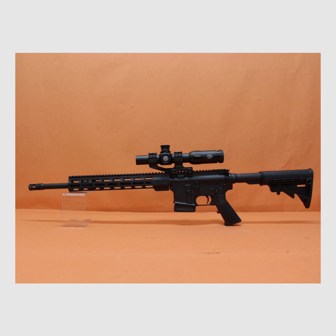 AimZone Ha.Büchse .223Rem AimZone Aim15 Basic Sporter 16M System AR-15 +Geco 1-6x24 Zielfernrohr+Burris PEPR