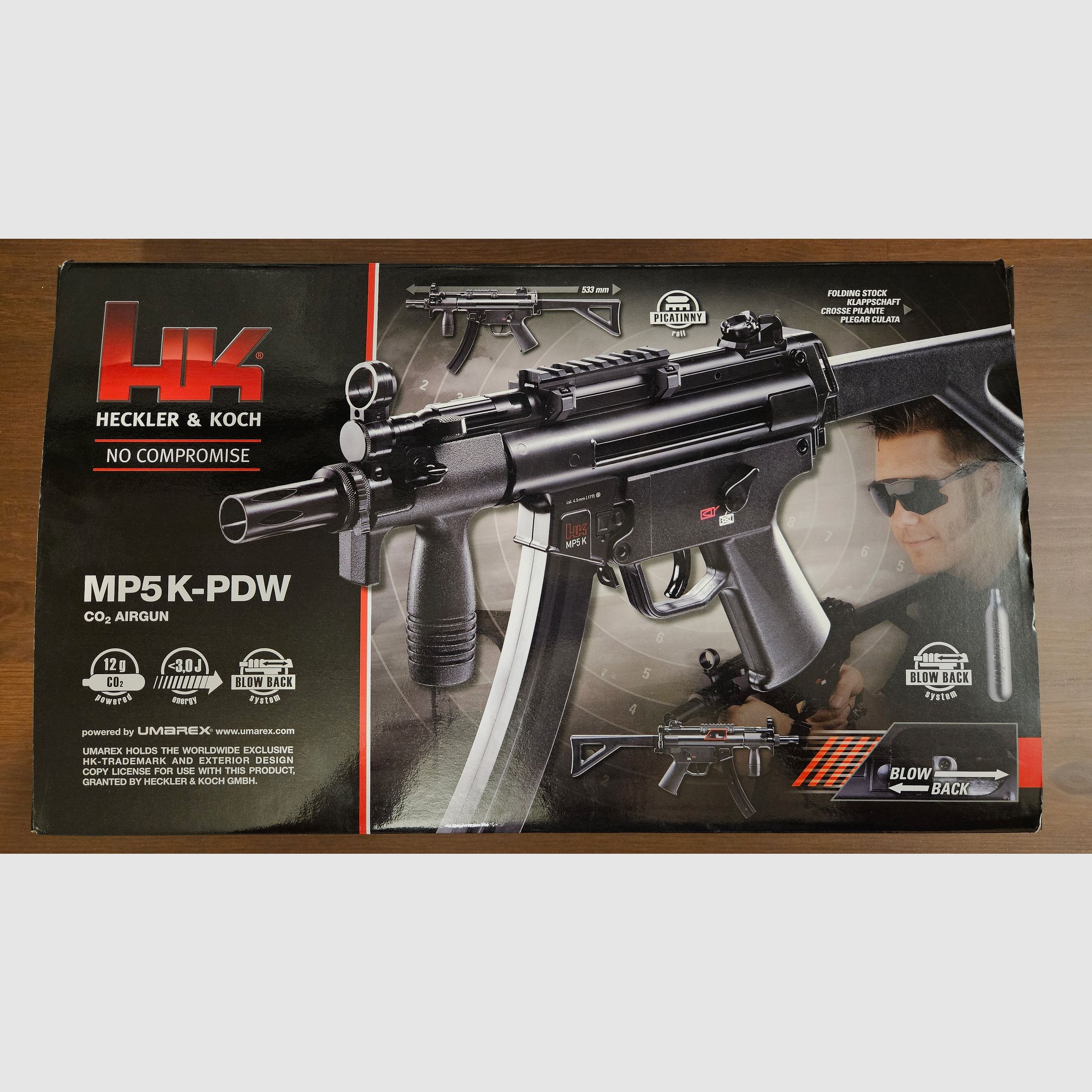 Heckler & Koch HK MP5 K-PDW 4,5 mm (.177) BB, CO₂, < 3,0 J / UMAREX karabin pneumatyczny