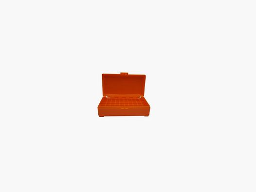 Boite de rangement orange 50 munitions cal 9mm