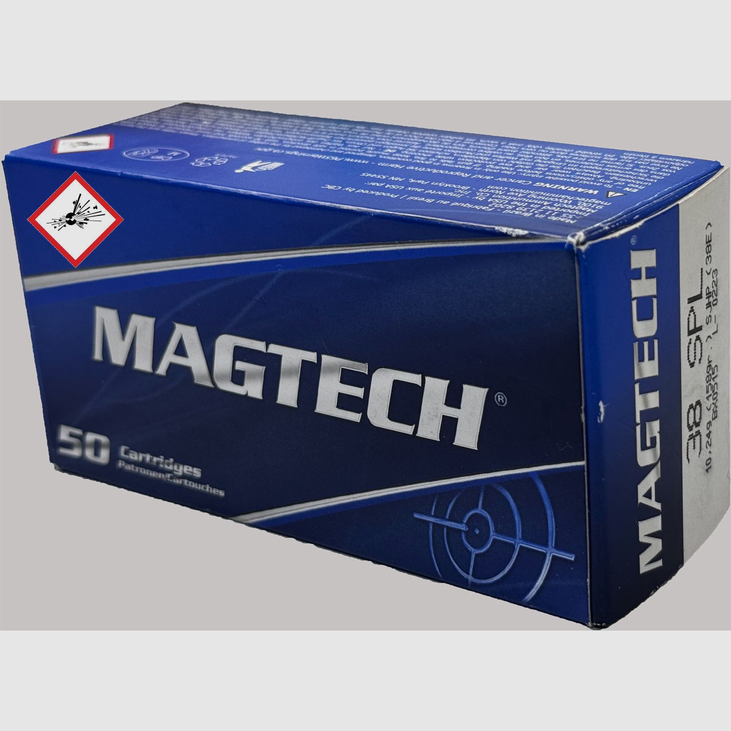 Cartouche de revolver Magtech cal. .38 Spec. SJHP 158grs