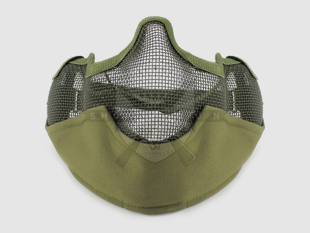 Basic Gittermaske mit Ohrenschutz (Oliv)