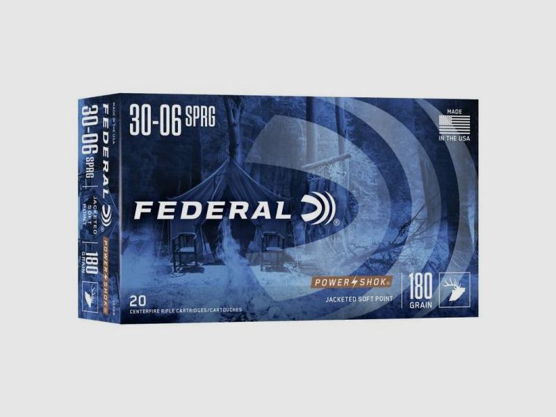 FEDERAL Kugelpatronen .30-06 TM Power-Shok 20 Stk   11,7g/180grs