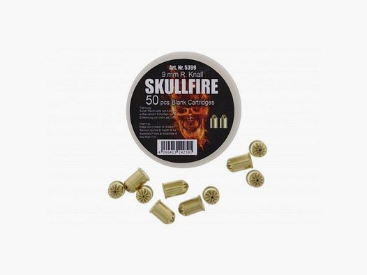 Skullfire 9mm RK revolver blank ammunition 50 rounds