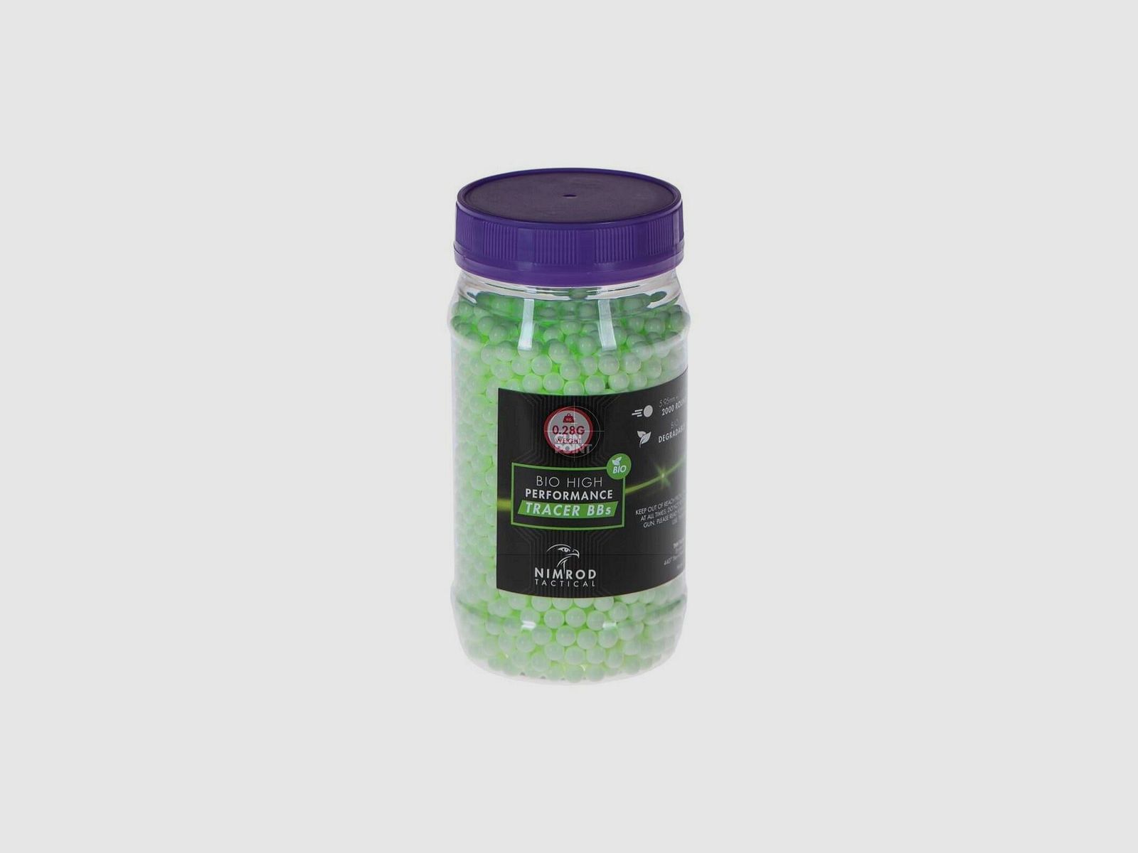 Nimrod 0.28g Bio Tracer BB Professional Performance 2000rds-Grn