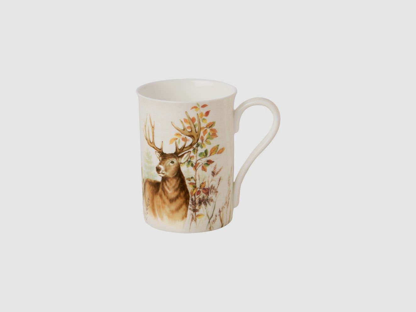 Kaffeetasse mit Hirschmotiv