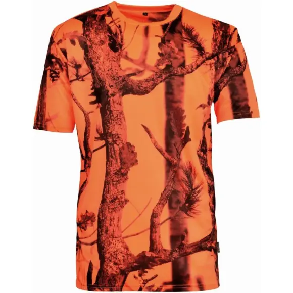 T-Shirt De Chasse Percussion GhostCamo Black And Blaze