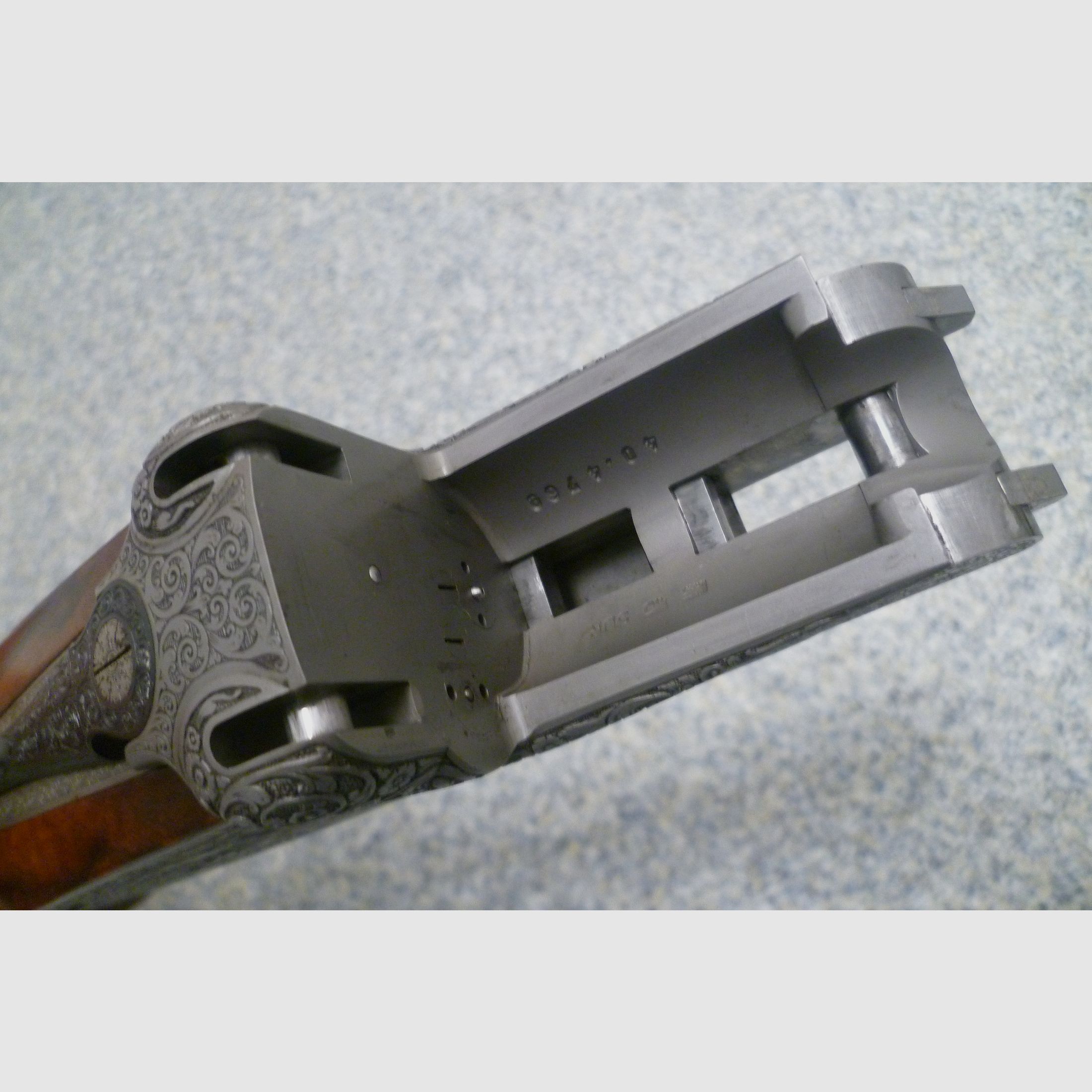 Seitenschloss - Bockdrilling Ludwig Borovnik Ferlach 16/70 & 7x65R & .22 Hornet