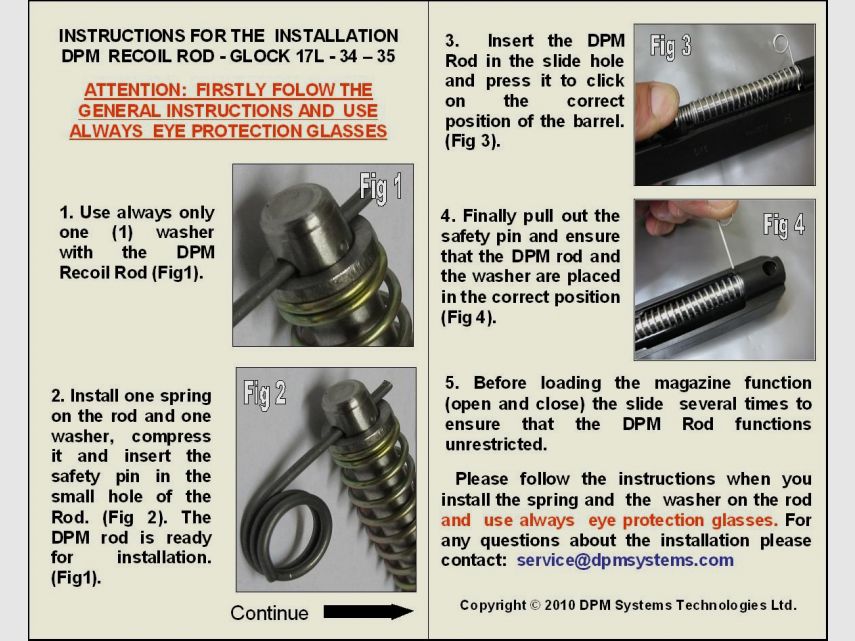 DPM Recoil System Glock 17L / 24C / 34 / 35 Gen 1-2-3, image 3 sur 4