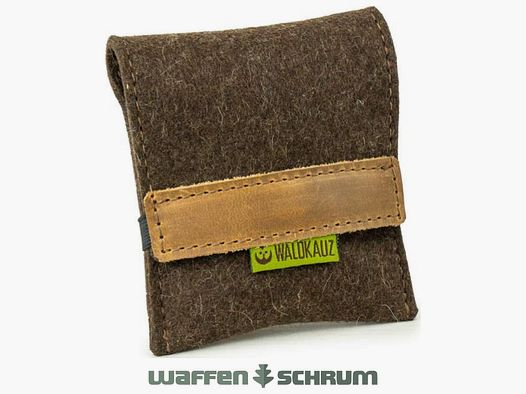 Waldkauz Batterieetui Saftladen L Wollfilz, braun