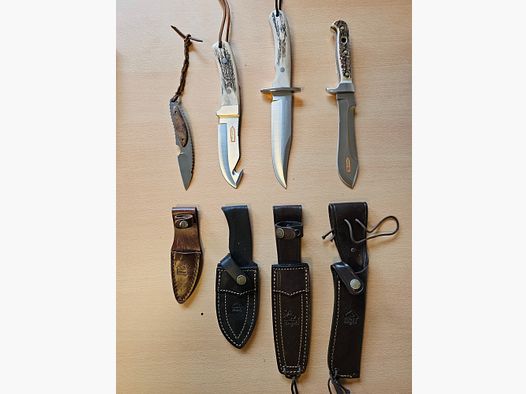 4 Jagdmesser von PUMA im Set zu verkaufen.