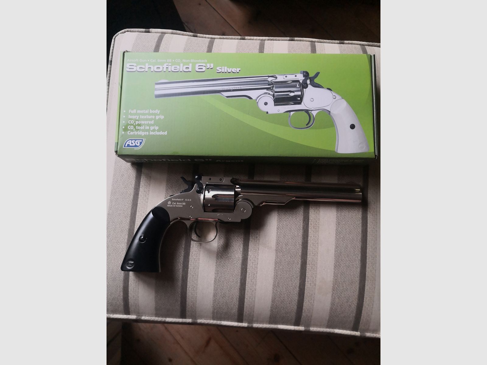 ASG Schofield Co2 Airsoft 6mm BB Revolver 6 Zoll