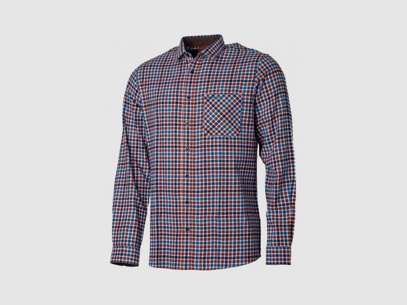Chemise 100% Baumwolle Blau/Braun Somlys