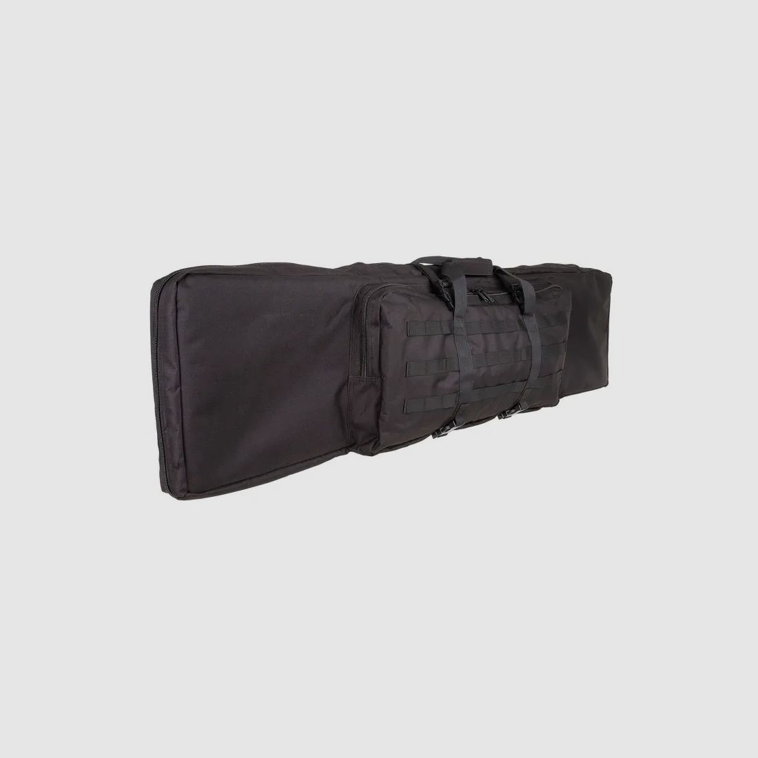 Gewehrtasche für 2 Langwaffen bis 140cm, Schwarz, mit Trennwand und Rucksackgurten