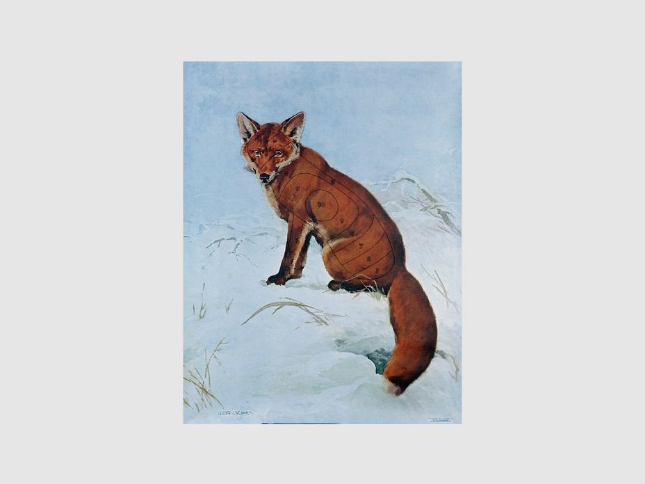 HUNTING TARGET Fox sitting 86x122 incl. mirror Austria