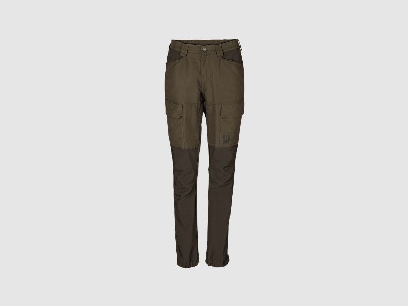 Härkila Scandinavian Trousers Women Willow Green/Deep Brown 48/32"