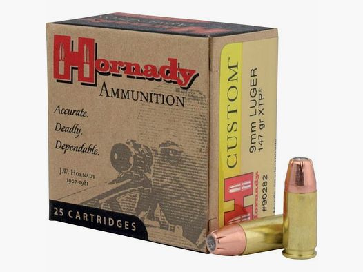 Hornady HS/JHP-XTP 9,5g/147grs - 25 stuks 9mm Luger; 9x19; 9mm Parabellum