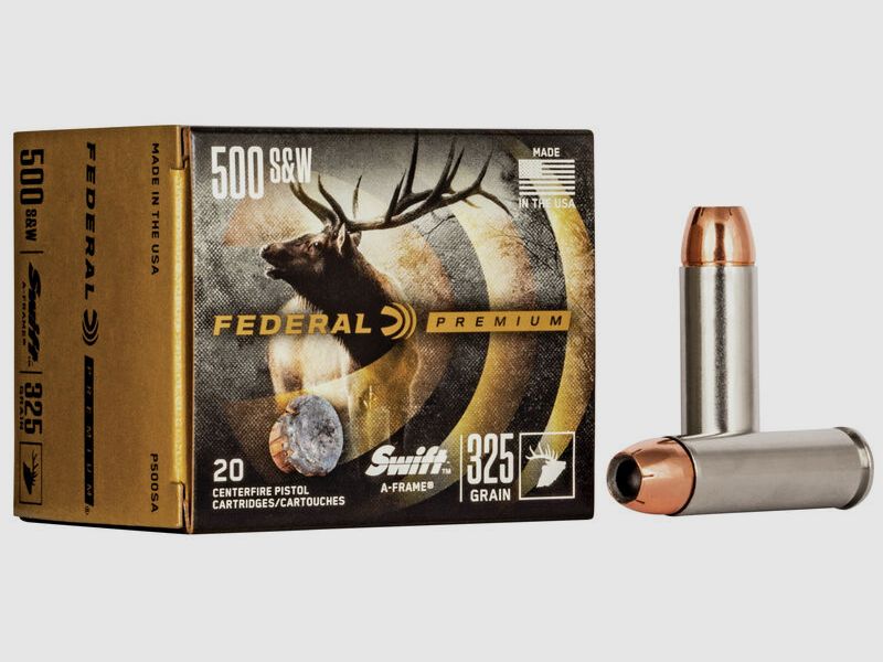 Federal Premium Swift A-Frame .500 S&W 325GR JHP 20 cartridges