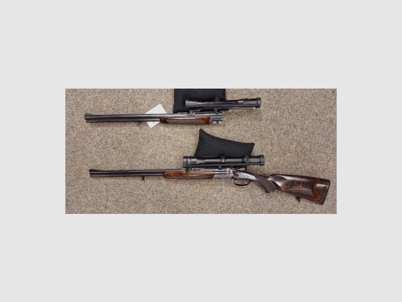Hahn - Bergstutzen Just, Ferlach, Kal. 9,3x74R und 6,5x57R mit Wechsellauf Kal. 9,3x74R und 20/76