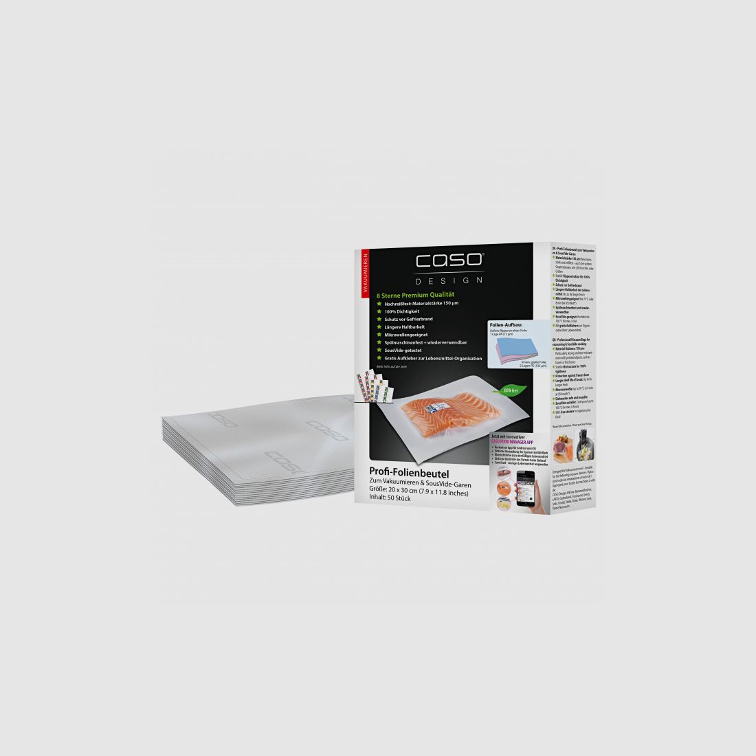 Caso Design      Caso Design Profi - Folienbeutel (20 x 30 cm)  Caso Design             5,00 | 1 Bewertung    Caso Design      Caso Design Profi - Folienbeutel (20 x 30 cm)  Caso Design             5,00 | 1 Bewertung