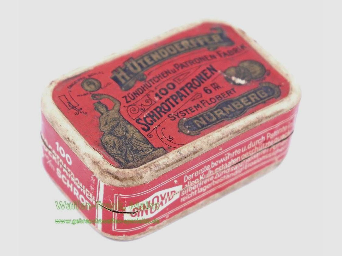 H. Utendoerffer, Nürnberg Original Flobert-Pappdose