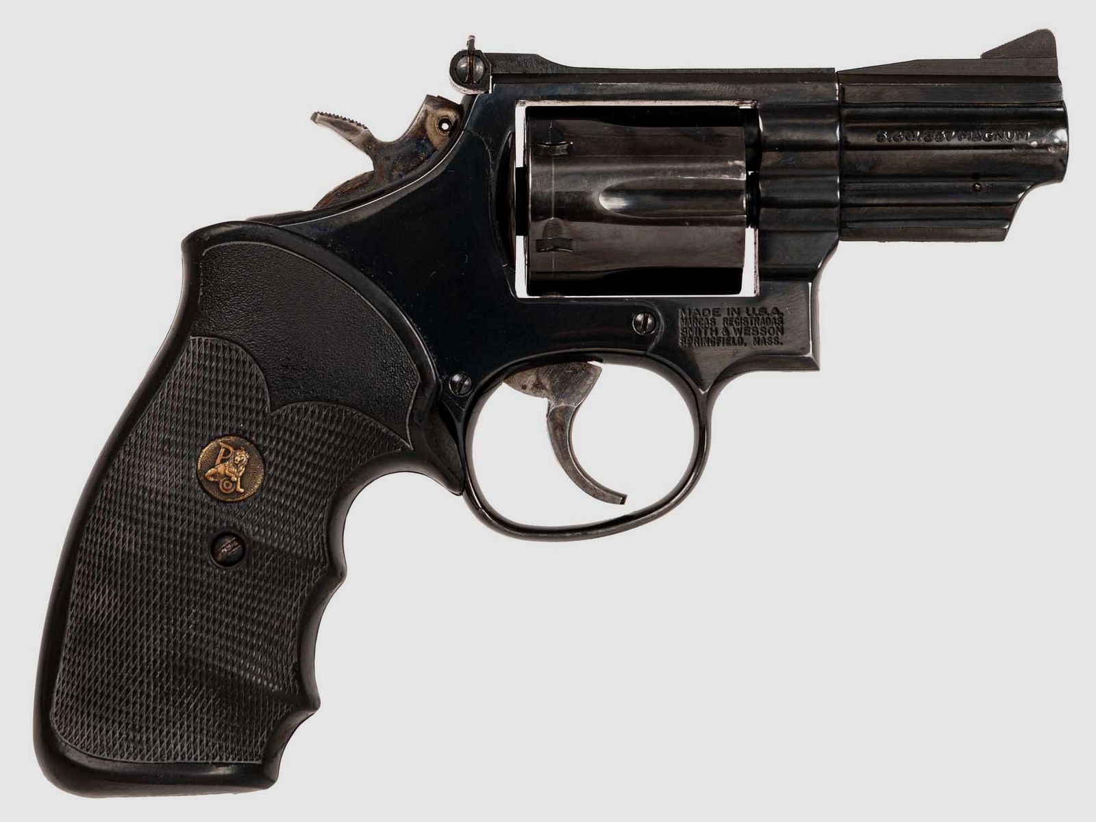 Smith & Wesson Mod.19 , LL: 2,5 Zoll, Lederholster, Pachmayr-Griff, .357Mag