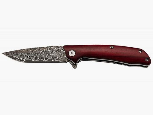 PUMA TEC Damast-Einhandmesser, Sandelholz mit Clip