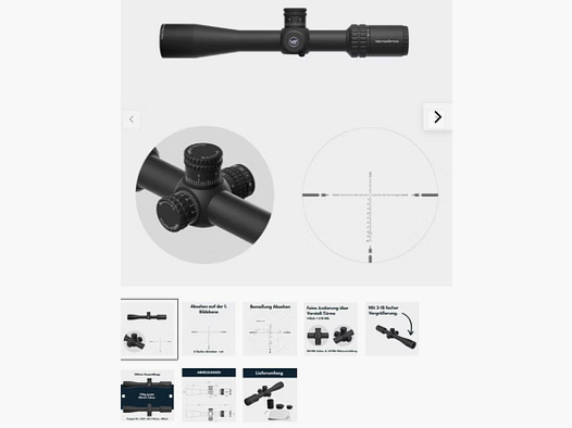 Vector Optics SCFF-49 Orion MAX Zielfernrohr 3-18x44FFP HD - Montage für 21mm Picatinny/Weaver