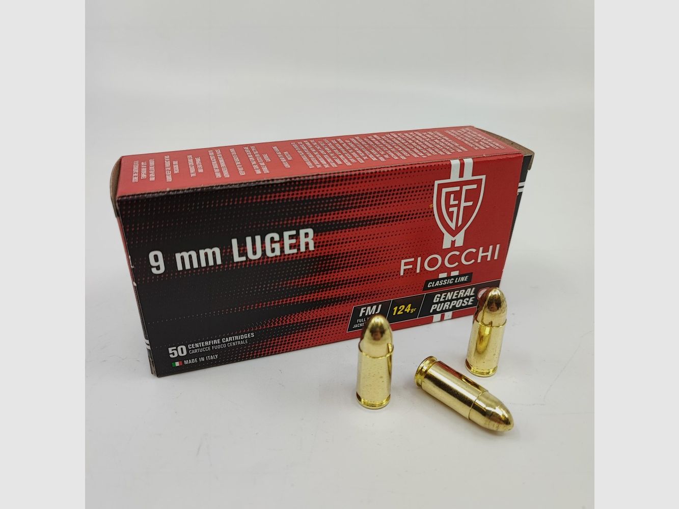9mm Para Fiocchi 124grs FMJ VE 50