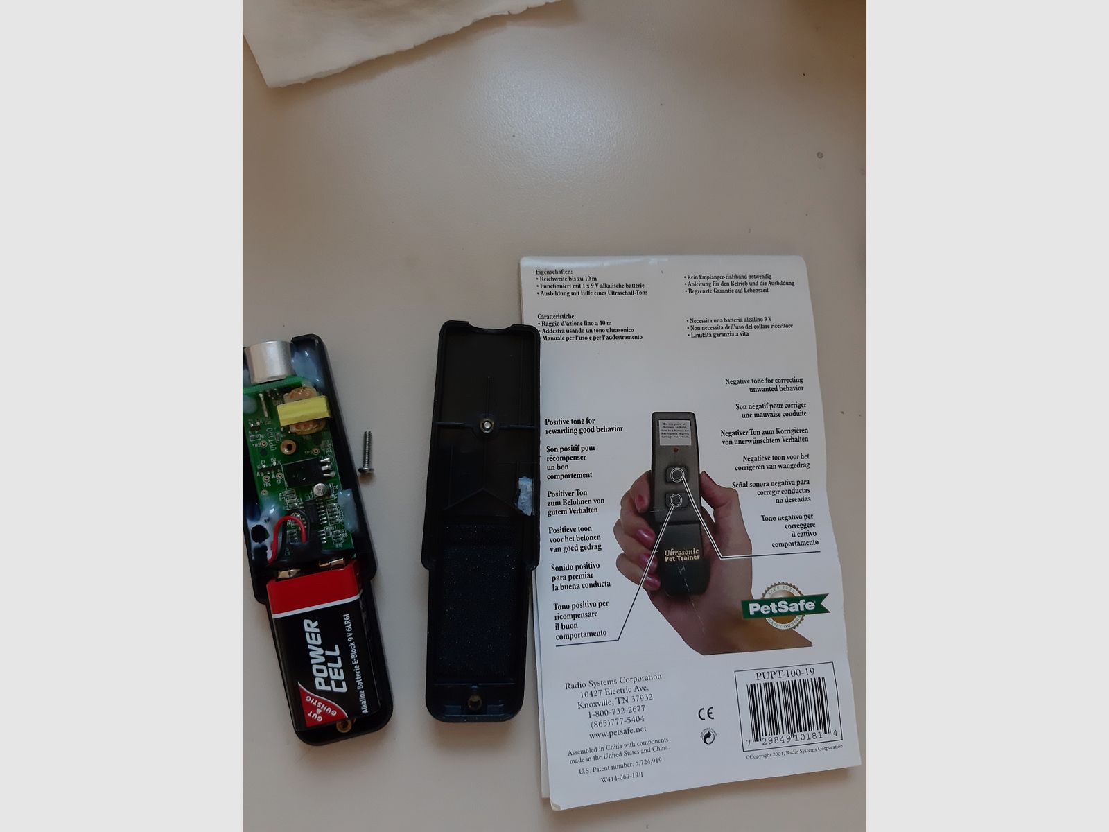 Marken PET - TRAINER Lob en Tadel, Ultraschall ZEER goed, + 1 Speciale RVS Zechenzange, Klinisch Geschikt, Als NIEUW