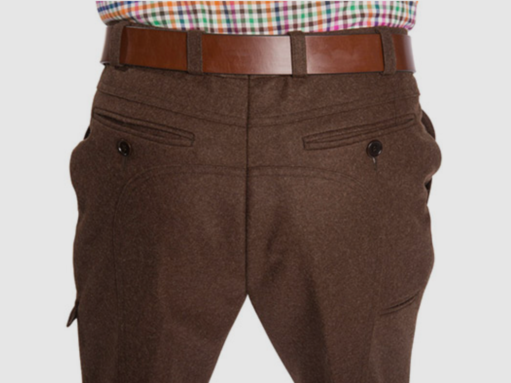 Pantaloni da caccia Loden marroni, immagine 3 di 3