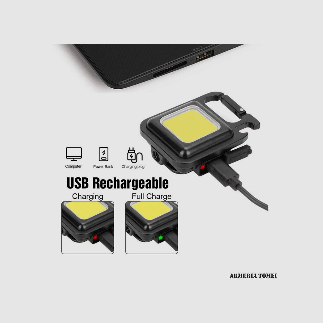 MINI TORCH COB MULTIFUNKTION WIEDERAUFLADBAR, Bild 2 von 5