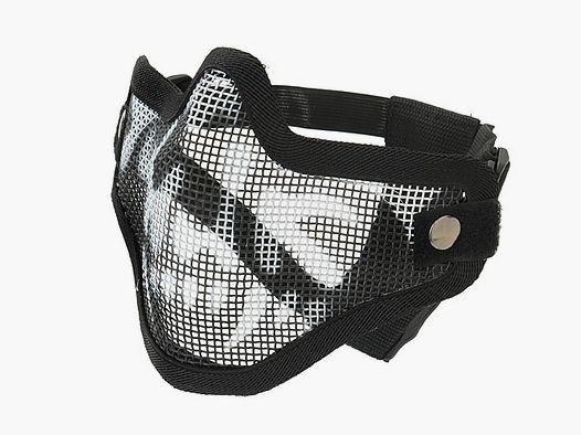 Steel Protective Half Face Mask V.1 - Black/Skull [WOSPORT]