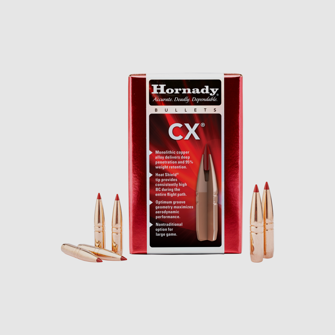 Hornady Geschoss 22 Cal .224 50gr CX (1-12″) (50)